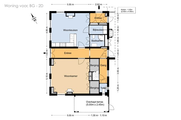 Floorplan - Sigerswâld 15, 9263 TW Garyp